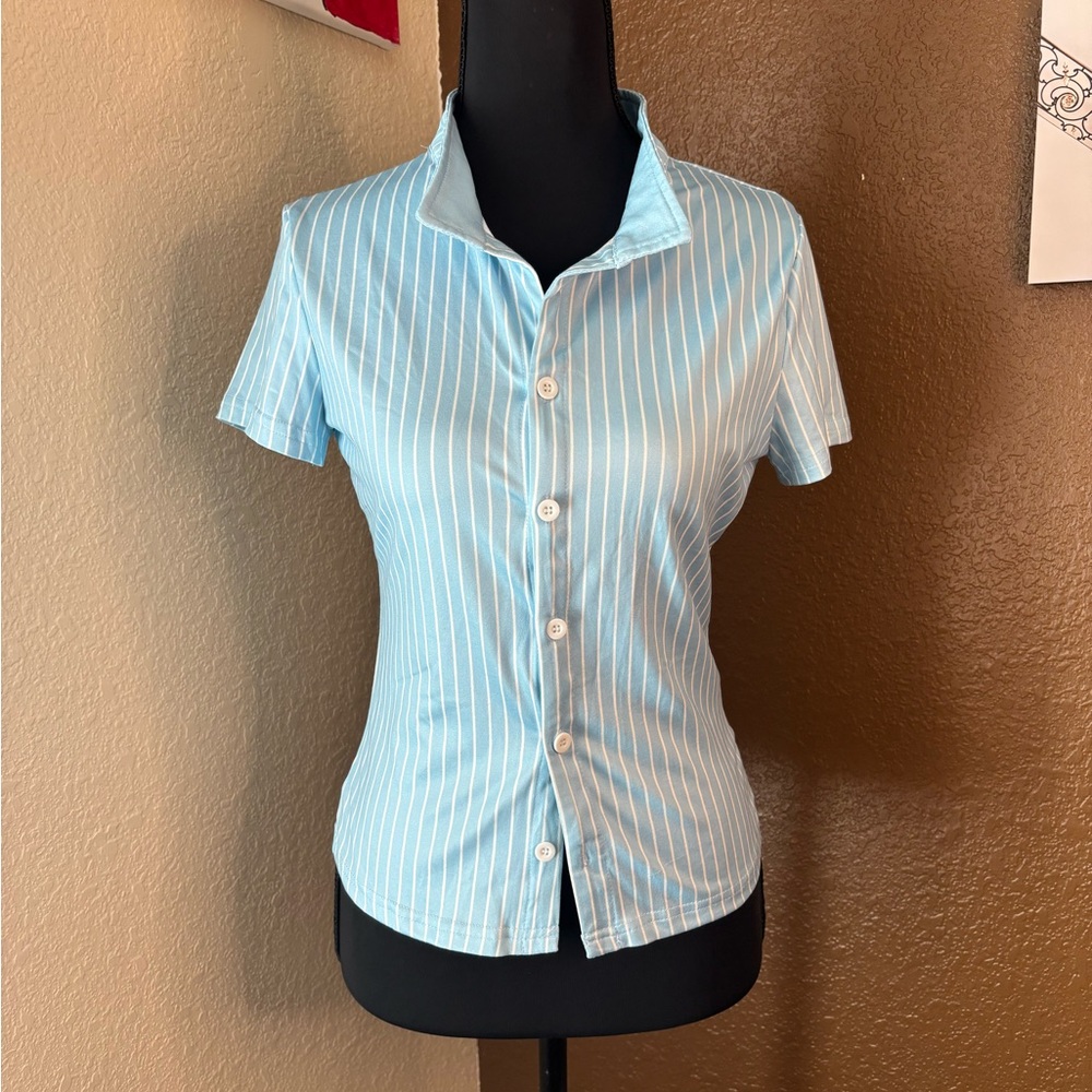 Othr Light Blue Striped Button-Down Shirt